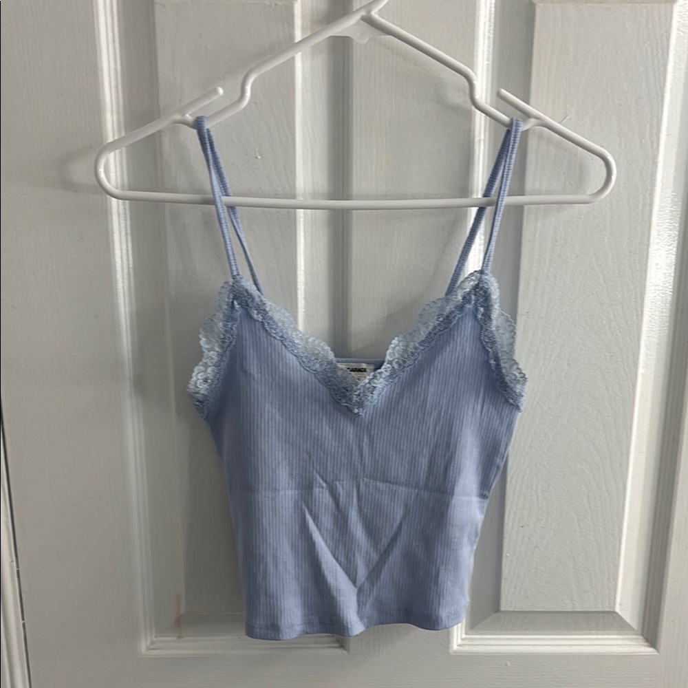 Garage Blue Sleeveless Crop Camisole